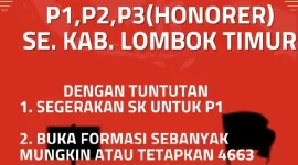 Poster seruan aksi P3K P1 di Lombok Timur.  (Istimewa) 