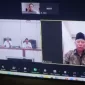 Rapat koordinasi relokasi PKL ke Pusat Kuliner Pancor, yang berlangsung secara virtual. (Istimewa)