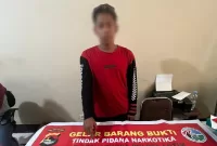 Sorang residivis kasus narkoba tahun 2018, inisial IN (28) kembali diamankan Tim Opsnal Satresnarkoba Pores Lombok Timur. (Istimewa)