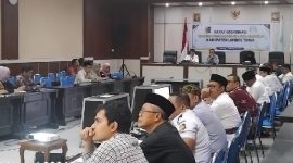 Berlangsungnya kegiatan Rapat Koordinasi Tim Gugus Tugas KLA di Rupatama 1 Kantor Bupati Lotim. (Sumber:ong)