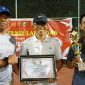 Juar satu Pool A Tennis Lapangan Pasangan Juaini Taofik/Ikhsan dalam acara HUT Bhayangkara ke-78. (foto:www.lombokini.com)