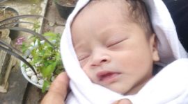 Tega! Bayi Malang di Lombok Timur Dibuang di Tengah Kebun. (foto: lombokini.com/istimewa)