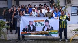 Grand Lounching Sahabat TGH-Jadi, TGH Hazmi Hamzar-H Lalu Satriadi sebagai bakal calon Bupati dan wakil bupati. (sumber:lombokini.com)