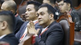 Pemohon yang diwakili oleh Said Salahudin selaku kuasa hukum saat pembacaan putusan Nomor 60/PUU-XXII/2024, Selasa (20/8/2024). (foto: mkri.id)