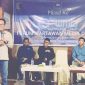 Pj Bupati Lombok Timur, H. M. Juaini Taofik saat sambutan di acara Milad ke 6 FWMO. (Foto: Lombokini.com).