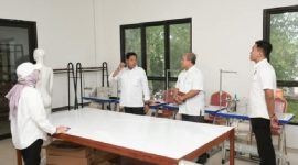 Bupati Lombok Timur, Haerul Warisin, sidak gedung PLUT dan PTC, Rabu 19 Maret 2025.