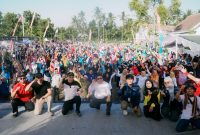 Sharing Happiness dan Desa Bagek Payung Selatan Gelar 'Merdeka Rasa Pesta Rakyat Siong Sebiya'. (Foto: Lombokini.com).