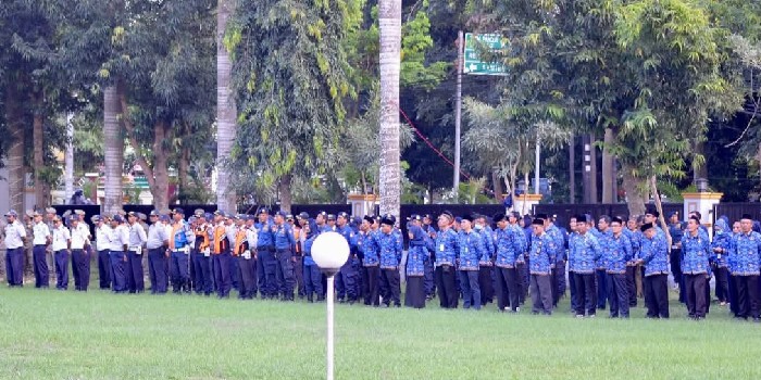 Lombok Timur Gelar Apel Hari Perhubungan Nasional, Tekankan Sinergi OPD. (Foto: Lombokini.com).