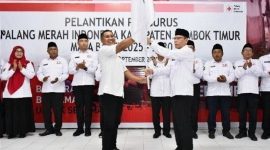 Wabup Edwin Resmi Pimpin PMI Lombok Timur, Tekankan Digitalisasi dan Jaringan. (Foto: Lombokini.com).