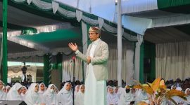 TGB Tegaskan Komitmen Jaga Amanah Wakaf dalam Puncak Hultah Akbar NWDI ke 90 di Pancor, Lombok Timur. (Foto: Lombokini.com).