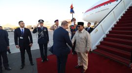 Presiden Prabowo Tiba di Mesir, Siap Saksikan Penandatanganan Perjanjian Damai Gaza. (Foto: Lombokini.com).