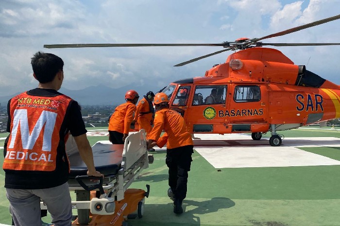 Tiga Pembalap MotoGP Mandalika Dievakuasi Via Udara. (Foto: Lombokini.com).