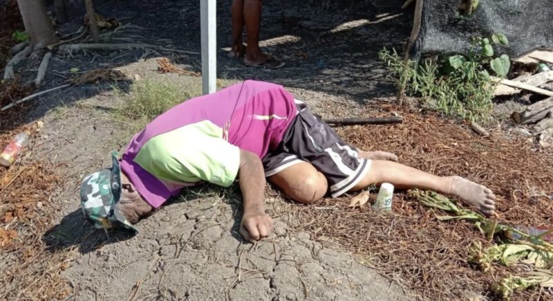 Amaq Saepul Hakim (70) Ditemukan Meninggal dalam Keadaan Tertelungkup di Sawah oleh Pengembala Kambing, Selasa 14 Oktober 2025 siang. (Foto: Lombokini.com).