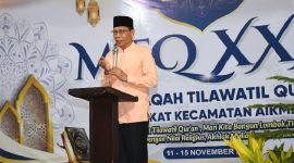 Wakil Bupati Lombok Timur Edwin Hadiwijaya Tesmi Buka MTQ ke-31 Kecamatan Aikmel. (Foto: Lombokini.com).