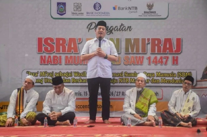 Gubernur NTB Serukan Solidaritas dan Pelestarian Lingkungan pada Peringatan Isra' Mi'raj. (Foto: Lombokini.com).
 