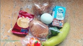 Menu Satuan Pelayanan Pemenuhan Gizi (SPPG) MBG Al Faqih untuk dua hari di Desa Anjani, Kecamatan Suralaga, tampak dalam foto ini. (Foto: Lombokini.com).