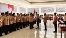 Pelantikan Pengurus Kwarcab Gerakan Pramuka Lombok Timur Masa Bakti 2025-2030 di Pendopo Bupati pada Rabu 6 Mei 2026. (Foto: Lombokini.com).