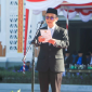 Sekda NTB Abul Chair memimpin upacara peringatan Harkitnas ke-118 dan Hari Kesadaran Nasional di halaman Kantor Gubernur NTB, Rabu 20 Mei 2026. (Foto: Lombokini.com).