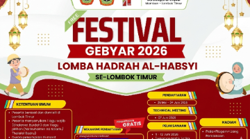 Ikuti Lomba Hadrah Al-Habsyi Festival Gebyar 2026, Panitia Sediakan Hadiah Rp 4,5 Juta. (Foto: Lombokini.com/Istimewa).