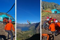 Upaya evakuasi medis udara terhadap seorang pendaki perempuan asal Malaysia yang mengalami cedera serius di Gunung Rinjani, Kabupaten Lombok Timur, akhirnya membuahkan hasil.