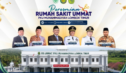 Peresmian Gedung RS UMMAT PKU Muhammadiyah Lombok Timur pada Sabtu, 16 Mei 2026, di Kecamatan Sikur, Lombok Timur.