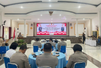 Polda NTB menggelar Rapat Kerja Teknis (Rakernis) Bidang Hukum di Gedung Sasana Dharma Polda NTB, Rabu 13 Mei 2026. (Foto: Lombikini.com)