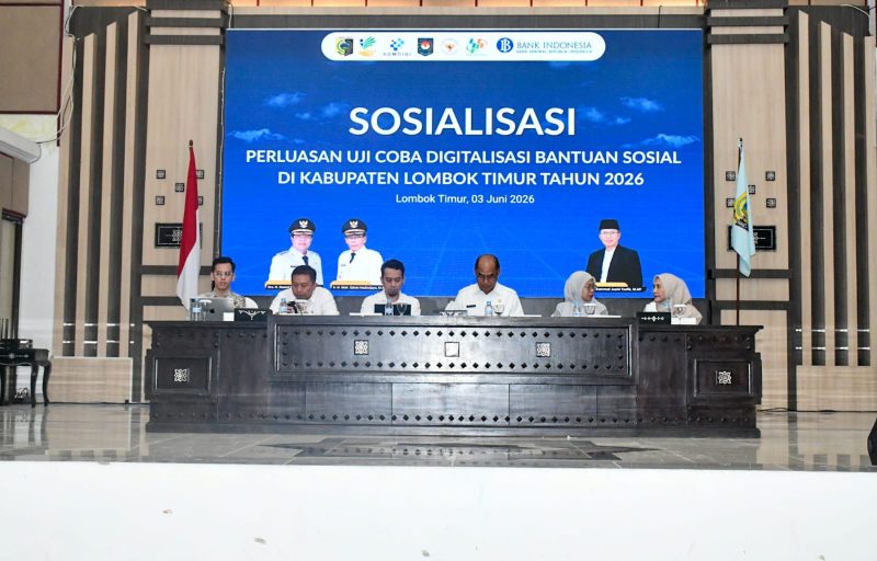 Kabupaten Lombok Timur ditunjuk menjadi satu dari 42 kabupaten/kota di Indonesia sebagai lokasi perluasan uji coba digitalisasi bantuan sosial (bansos) nasional tahun 2026.