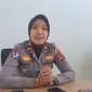 Kanit Kamsel Satlantas Polres Lombok Timur, IPDA Evi Dwi Puspa saat diwawancarai di kantornya (doc. Zan)