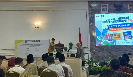 KPK membuka program JNBA 2026 di Pendopo Wali Kota Mataram, Jumat 12 Juni 2026. Kegiatan ini mengusung tema "Dari Timur untuk Indonesia Berintegritas."