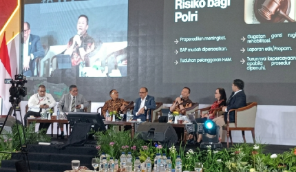 Diskusi publik pada rangkaian Rakernas ADVOKAI di Hotel Lombok Raya, Mataram, Jumat malam 5 Juni 2026.