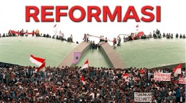 Foto ini mengabadikan suasana awal Reformasi yang bergulir pada 21 Mei 1998. (Dok. Lombokini.com).