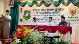 PW Pemuda NW bersama Baznas NTB menggelar Pelatihan Wirausaha di Mataram, Rabu 8 Juli 2026, untuk mendorong pemuda menciptakan lapangan kerja. (Foto: Lombokini.com).
