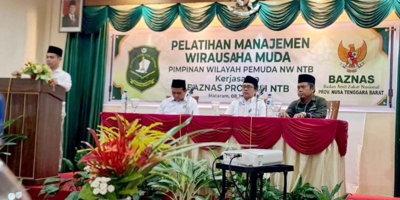 PW Pemuda NW bersama Baznas NTB menggelar Pelatihan Wirausaha di Mataram, Rabu 8 Juli 2026, untuk mendorong pemuda menciptakan lapangan kerja. (Foto: Lombokini.com).
