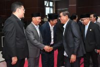 Bupati Lombok Timur, H. Haerul Warisin, menghadiri Rapat Paripurna Rapat ke-1 Masa Sidang III Tahun 2026 di Rupatama DPRD Lombok Timur, Selasa (30/6/2026).