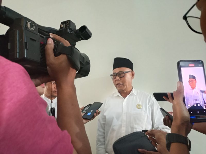 Ketua BAZNAS saya diwawancarai sesuai rapat koordinasi dengan DPRD Lombok Timur (doc. Zan)