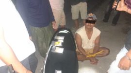 F saat ditangkap tim dari Satresnarkoba.