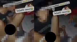 Screenshot video asusila 4 remaja di keruak (sc).