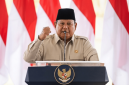 Presiden Republik Indonesia Prabowo Subianto menyampaikan pidato pada peresmian Bendungan Meninting di Lombok Barat, Nusa Tenggara Barat, Jumat 10 Juli 2026. (Foto: Lombokini.com/Asman).