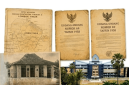 Dokumen fisik Peta Wilayah Daerah Swatantra Tingkat II Lombok Timur, bangunan bersejarah di kiri bawah, serta gedung baru Pemerintah Kabupaten Lombok Timur (kantor Bupati Lombok Timur) yang berdiri di kanan bawah. (Foto: Lombokini.com).
