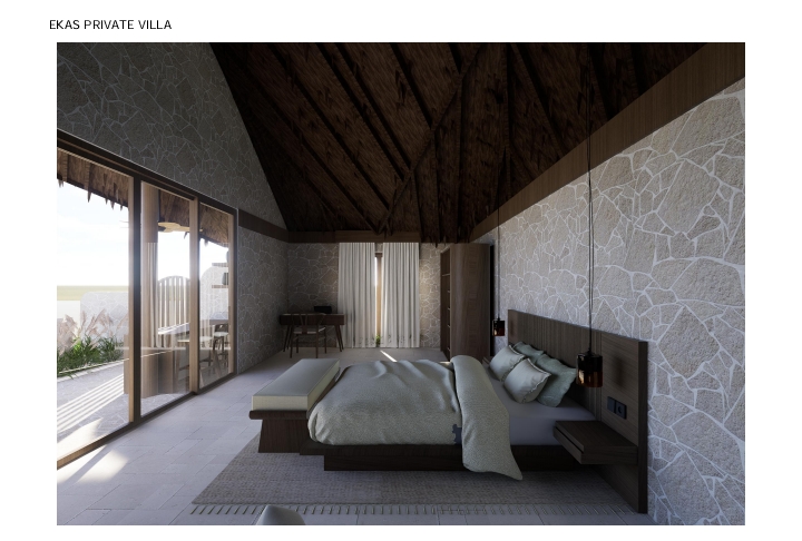Salah satu desain private villa yang tengah dikembangkan di Ekasbreakas