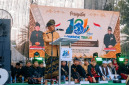 Bupati Lombok Timur, H. Haerul Warisin, membacakan sambutan pada acara puncak peringatan Hari Jadi Lombok Timur, Senin, 31 Agustus 2026 di Lapangan Tugu Selong. (Foto: Lombokini.com)
