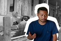 Rolansyah saat diwawancarai di kediamannya (doc. lombokini.com)