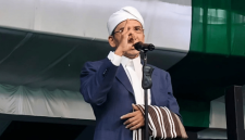 Ketua Umum PB NWDI Dr. KH Muhammad Zainul Majdi (TGB) berpidato pada peringatan Hultah ke-91 NWDI di Pancor, Lombok Timur, Ahad (13/9/2026). (Foto: Lombokini.com)