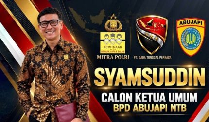 Calon Ketua Umum BPD ABUJAPI NTB, Syamsuddin, S.Sos, S.H, M.H., atau Bung Syam.