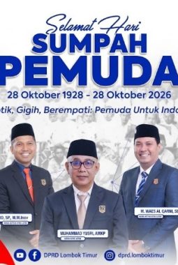 DPRD Lombok Timur: Selamat Hari Sumpah Pemuda ke-98 Tahun 2026