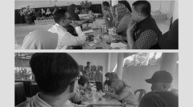 Kelompok 1 dan 2 saat presentasi hasil diskusi mereka.